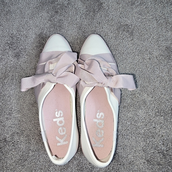 Women's Pink and White Keds Sneakers - Picture 4 of 5